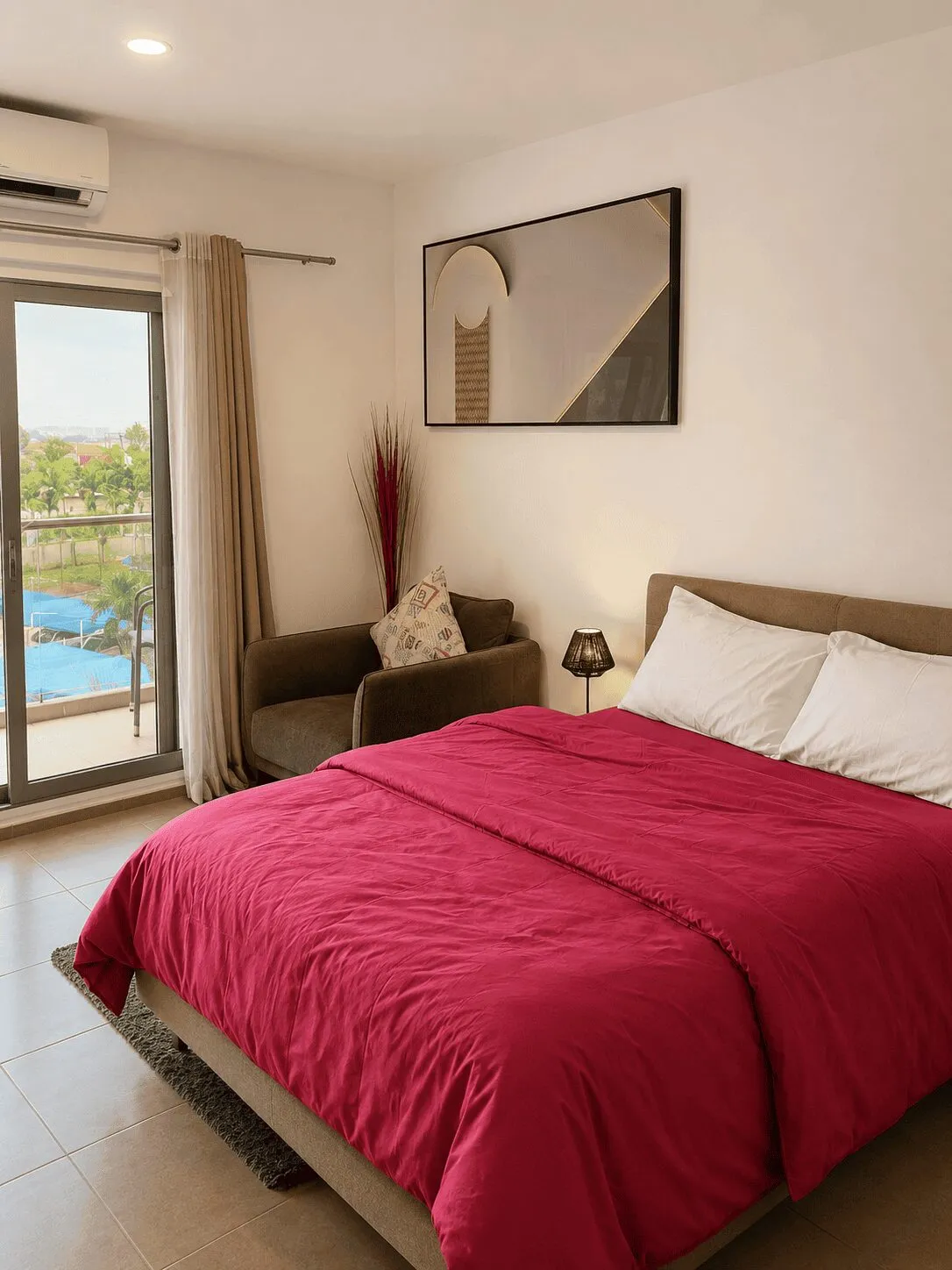 East Legon Skyview Studio – Modern 1BR with Sky Pool & Gym